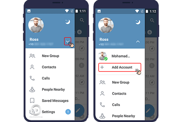 نصب تلگرام دوم